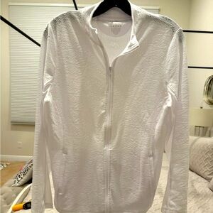 GOTTEX  White  Golf Tennis Long Sleeve Full Zip Womens Jacket Size Large